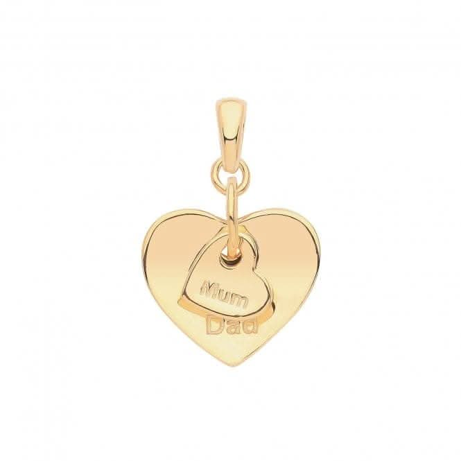 Acotis Silver Charm Gold Plated Mum And Dad G61089GP