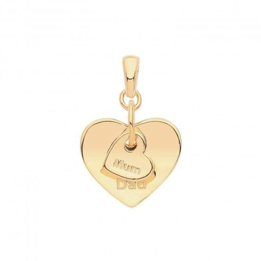 Acotis Silver Charm Gold Plated Mum And Dad G61089GP