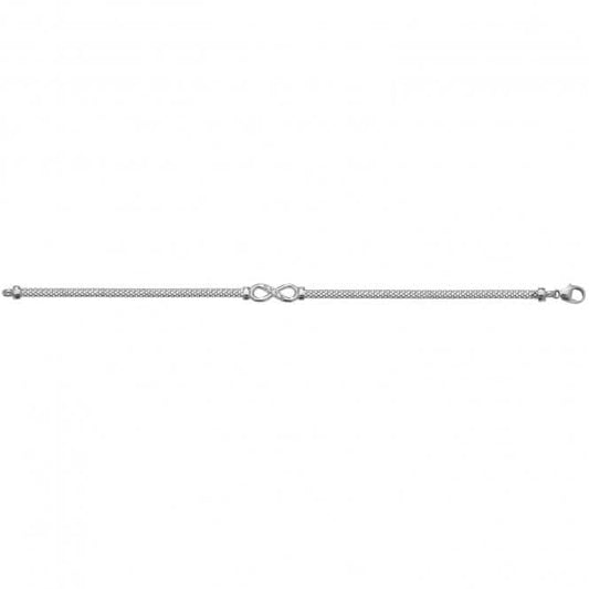 Acotis Silver Bracelet Rhodium Plated Mesh Zirconia Set G3272B