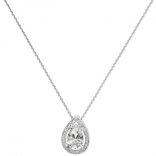 Acotis Silver Pendant Rhodium Plated Zirconia G3284