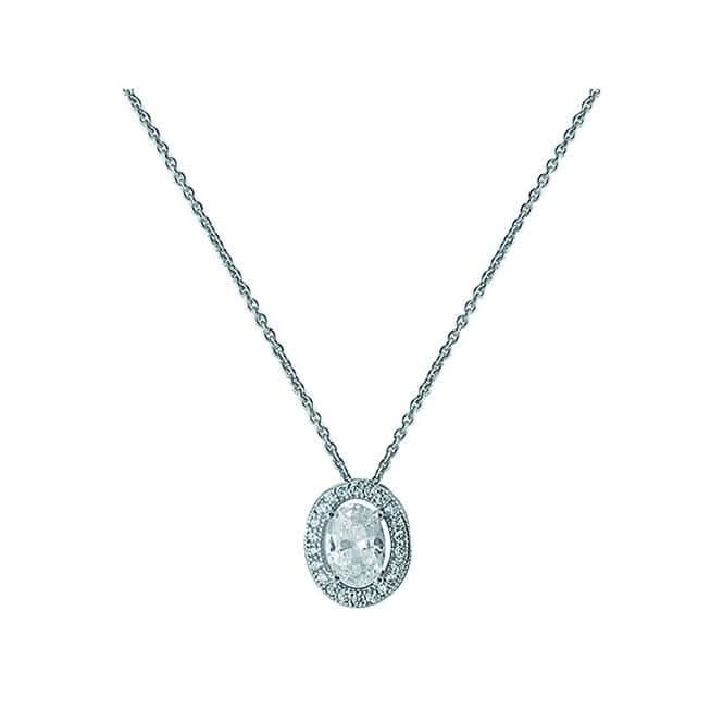 Acotis Silver Pendant Rhodium Plated Zirconia G3288