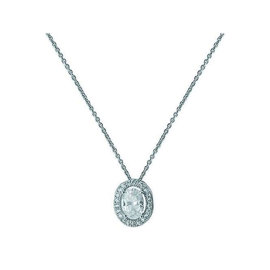 Acotis Silver Pendant Rhodium Plated Zirconia G3288