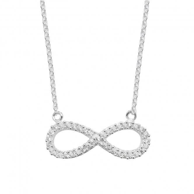 Acotis Silver Pendant On Chain Zirconia Infinity G3316