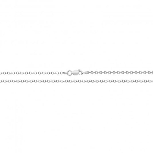 Acotis Silver Chain Oval Cable Rhodium Plated G1248