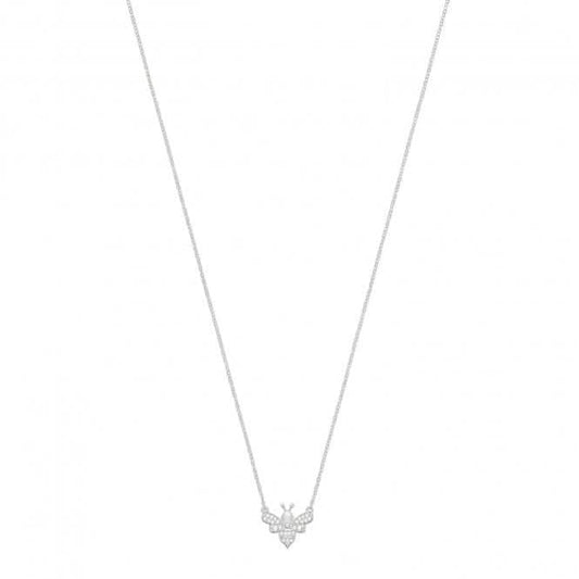 Acotis Silver Necklace Rhodium With Bee G3390