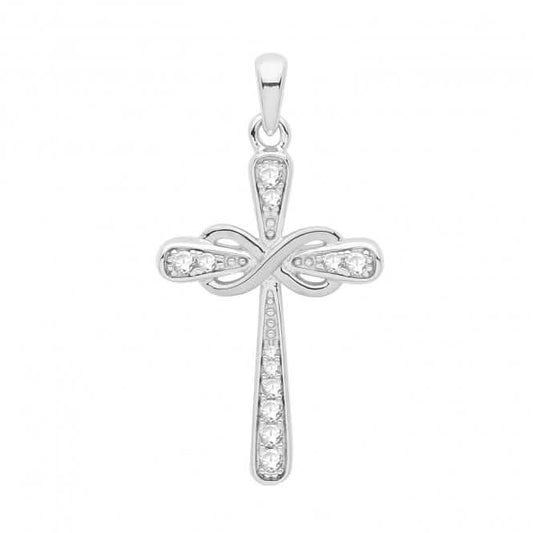 Acotis Silver Cross Rhodium Plated G61113