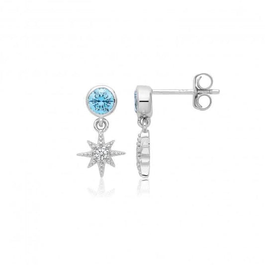 Acotis Silver Drop Rhodium Plated Northern Star G51357