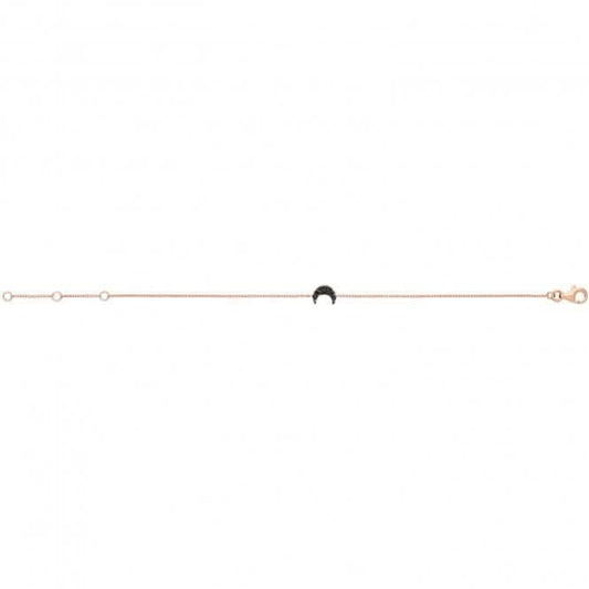 Acotis Silver Bracelet Rose Gold Plated Zirconia Moon G3359RB