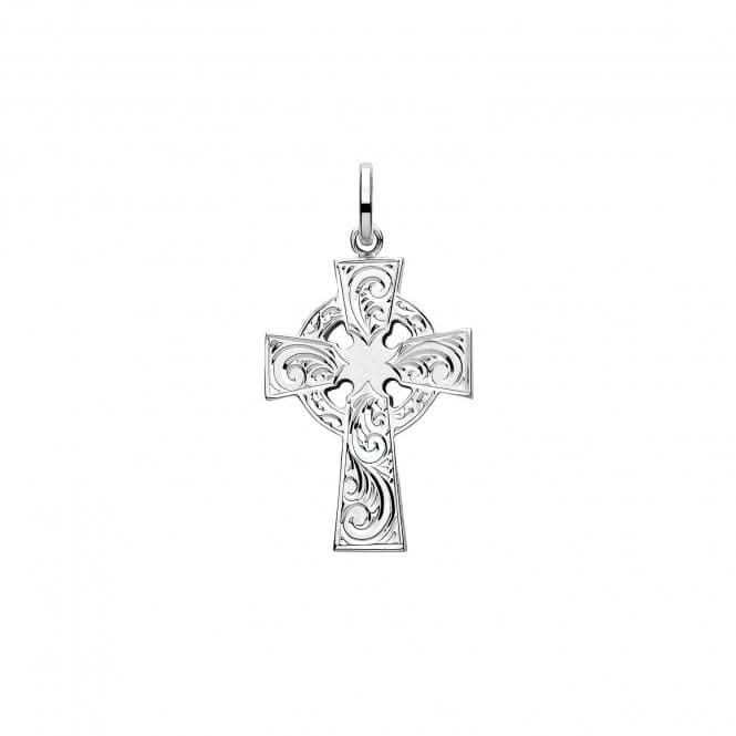 Acotis Silver Pendant Engraved Cross G61049E