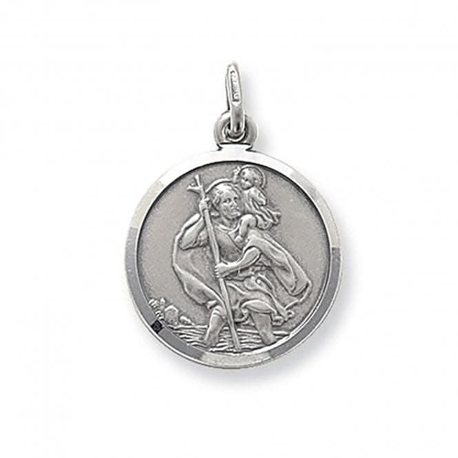 Acotis Silver Pendant St Christopher Double-Sided G6137