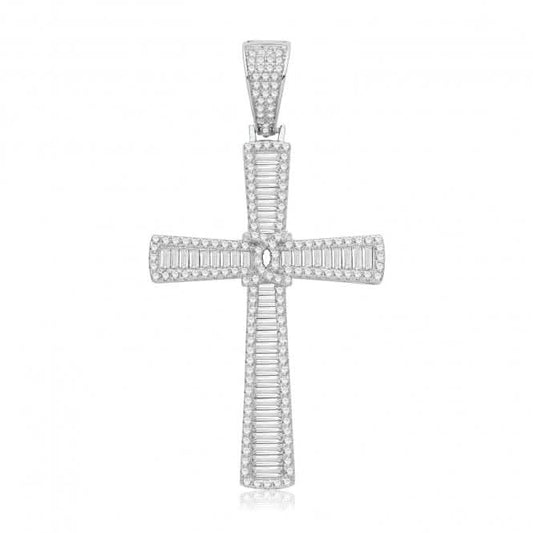 Acotis Silver Pendant Zirconia Cross G61142