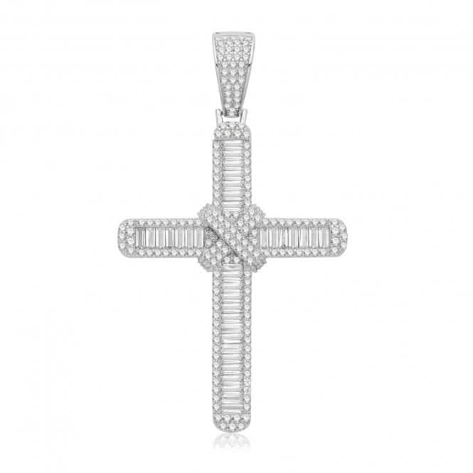 Acotis Silver Necklace Zirconia Cross G61144