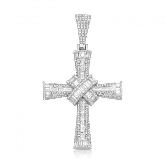 Acotis Silver 925 Cross  with Zirconia Stones Pendant G61162