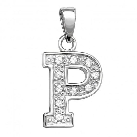 Acotis Silver Pendant Zirconia Initial G6124/P