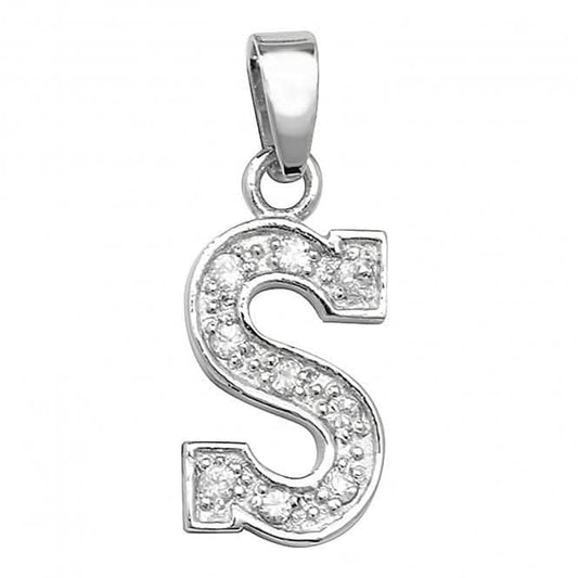 Acotis Silver Pendant Zirconia Initial G6124/S