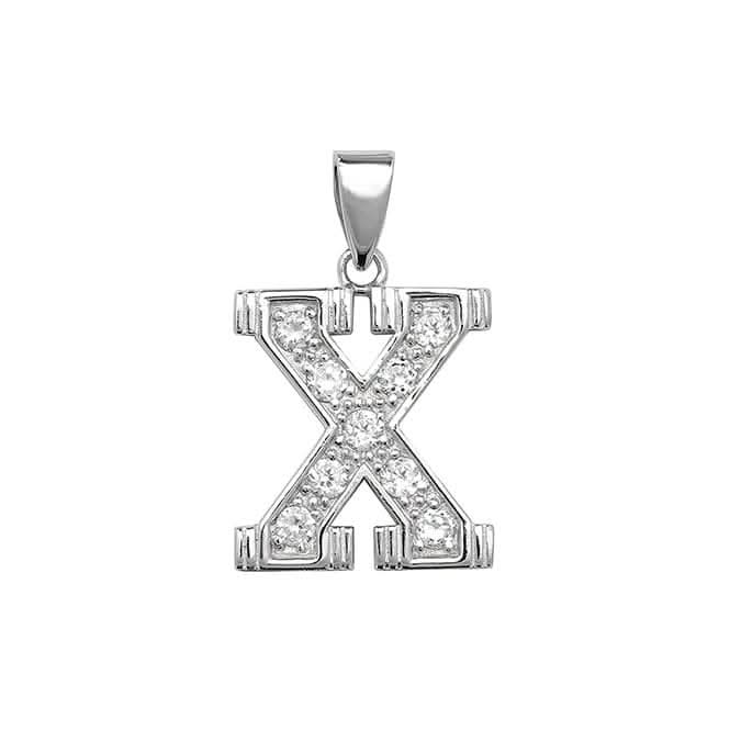 Acotis Silver 925 Zirconia Initial Pendant G6125/X