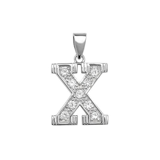 Acotis Silver 925 Zirconia Initial Pendant G6125/X