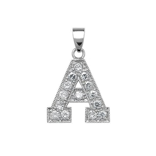 Acotis Silver Pendant Initial with Zirconia Accent G6126/A
