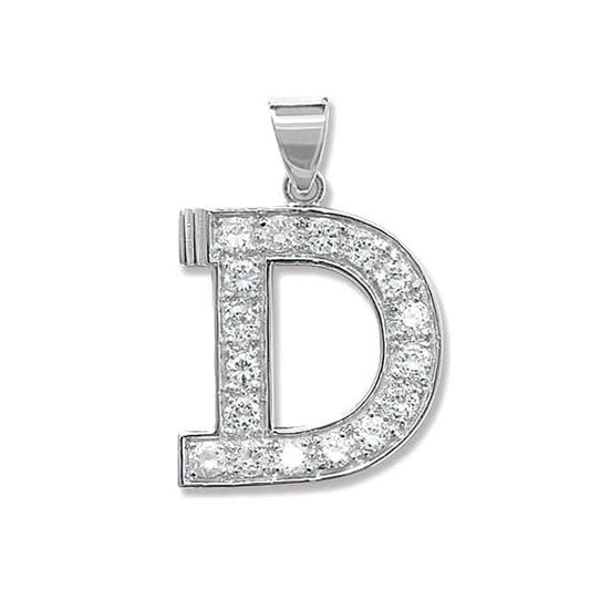 Acotis Silver Pendant Zirconia Initial G6127/D