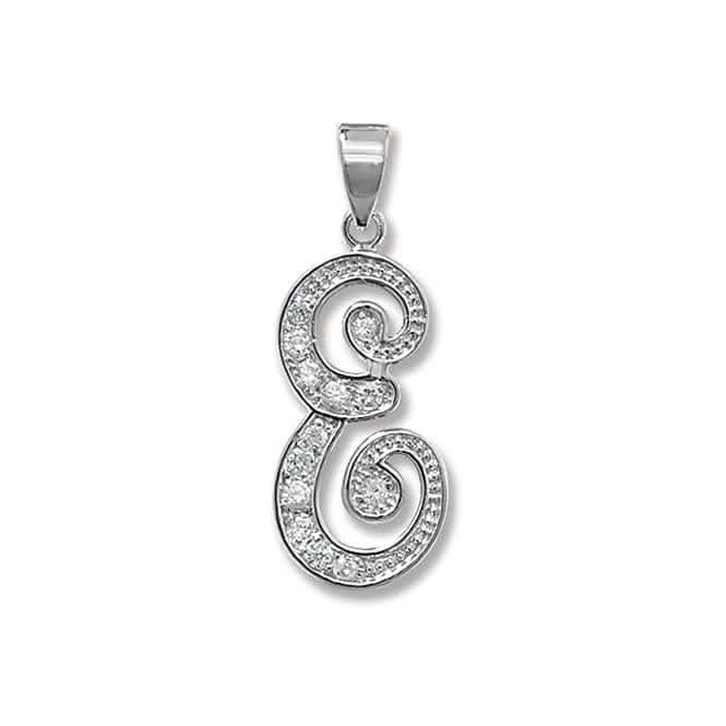 Acotis Silver Pendant Initial With Zirconia Accent G6128E