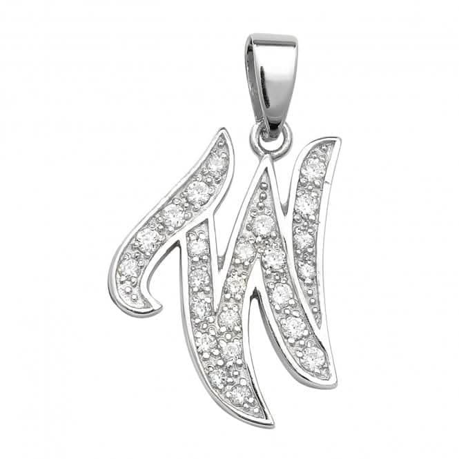 Acotis Silver Pendant Zirconia Initial G6128/W