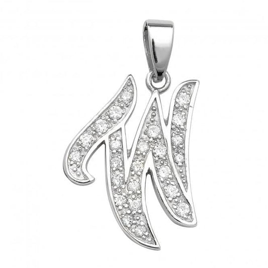 Acotis Silver Pendant Zirconia Initial G6128/W