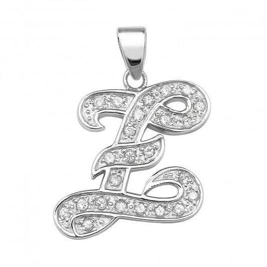 Acotis Silver Pendant Zirconia Initial G6128/Z