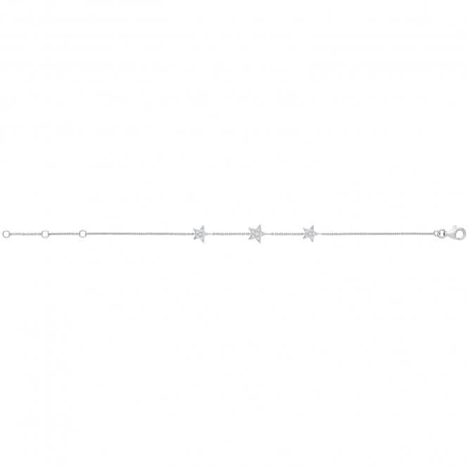 Acotis Silver Bracelet Zirconia Triple Star G3363B