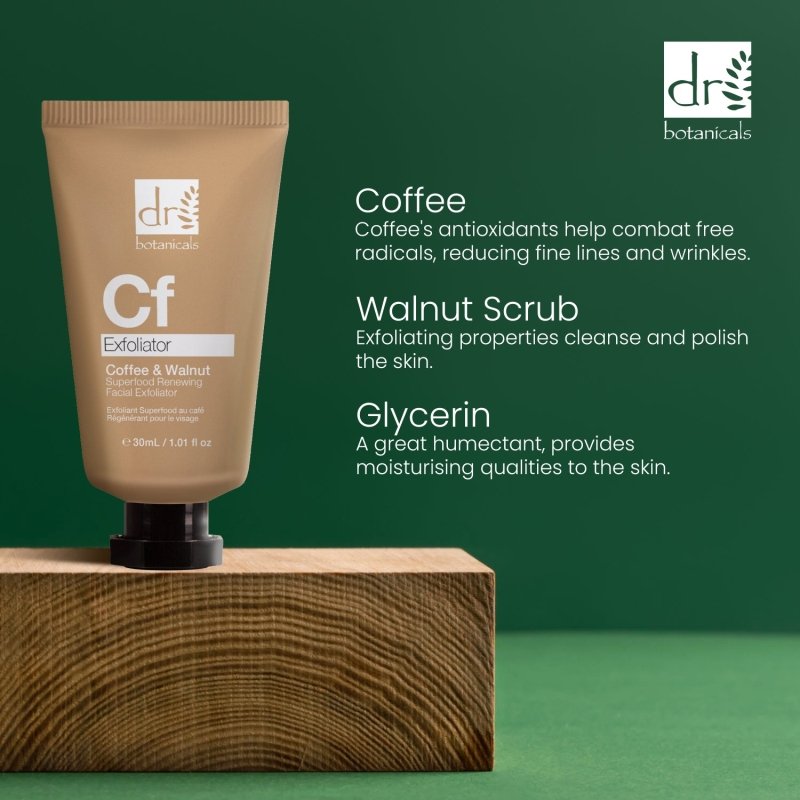 Coffee Superfood Renewing Facial Exfoliator with Physical & Chemical Exfoliation