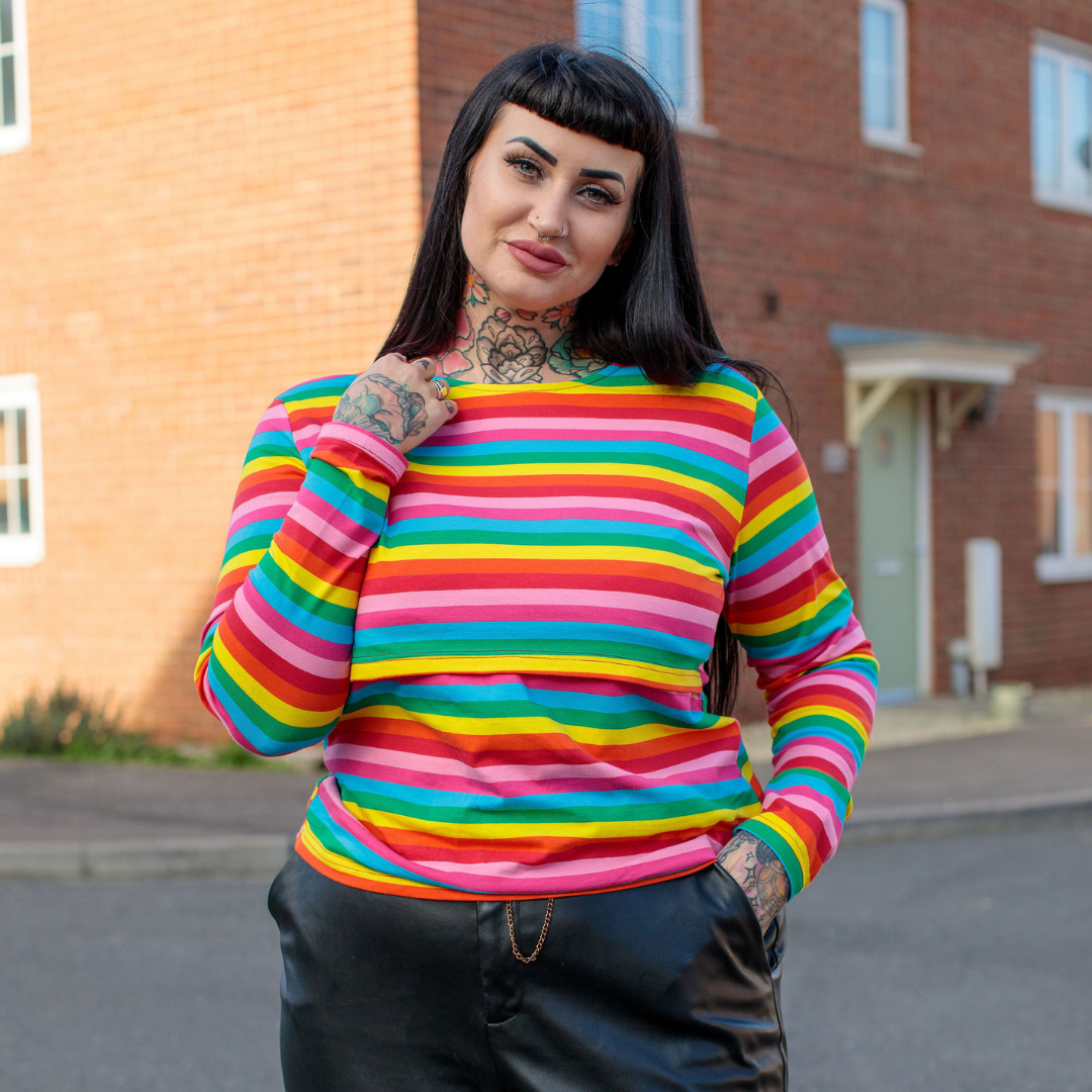 Roxy Rainbow Breastfeeding Top