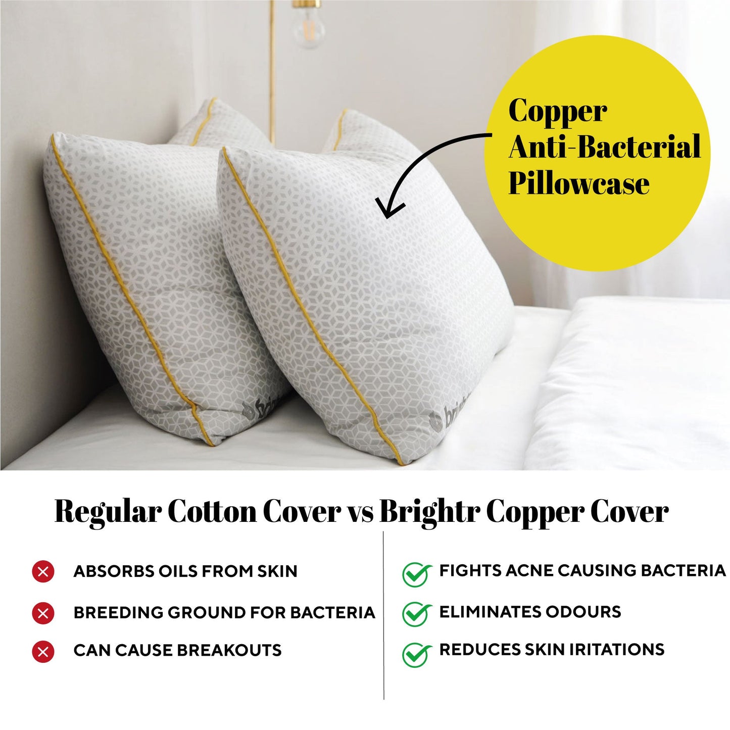 Brightr® Stella Hybrid Adjustable Pillow bundle
