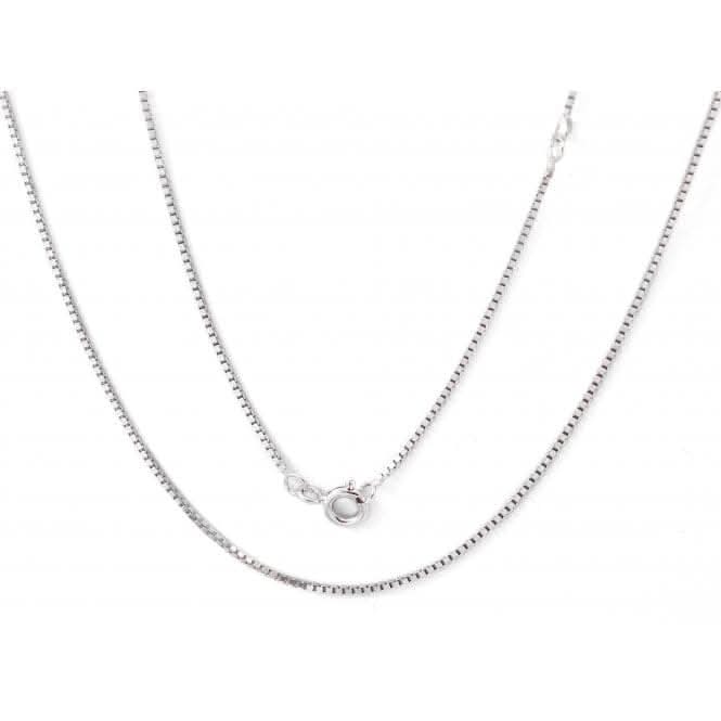 Sterling Silver Rhodium Plated Box Chain ERLN046