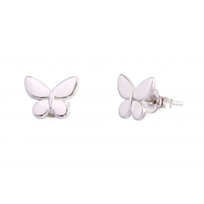 Sterling Silver Rhodium Plated Butterfly Earrings ERLE002