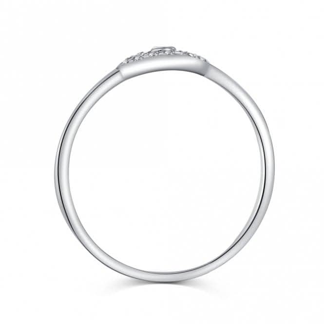 Sterling Silver Rhodium Plated Evil Eye Ring ERLR011