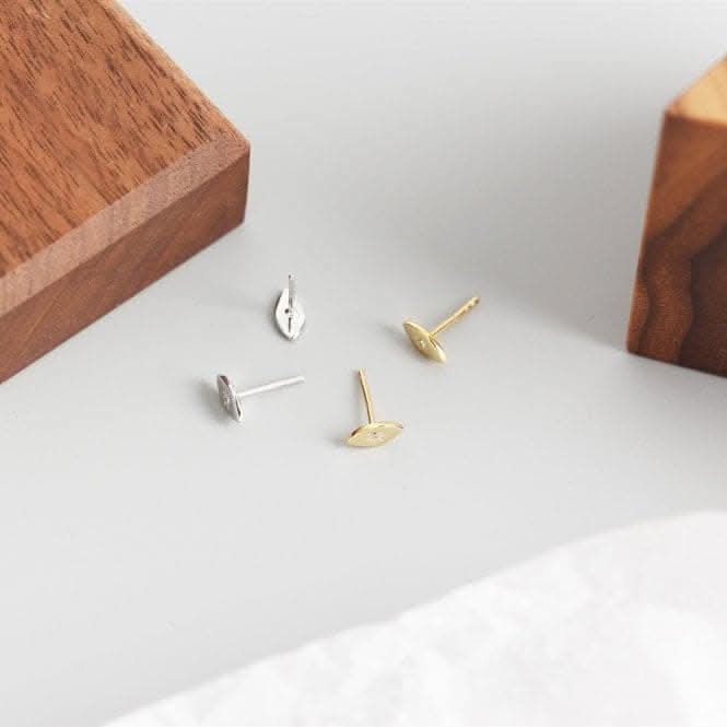 Sterling Silver Rhodium Plated Evil Eye Stud Earrings ERLE086