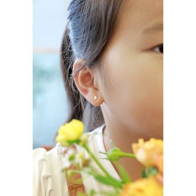 Sterling Silver Rhodium Plated Heart Earrings ERLE008