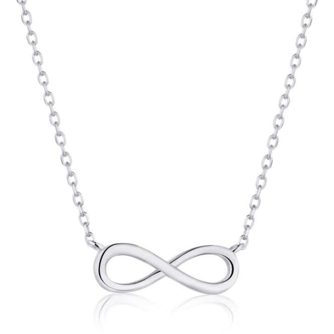 Sterling Silver Rhodium Plated Infinity Necklace ERLN005