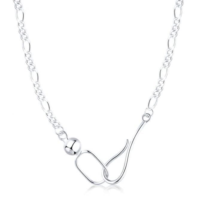 Sterling Silver Rhodium Plated Link Necklace ERLN009