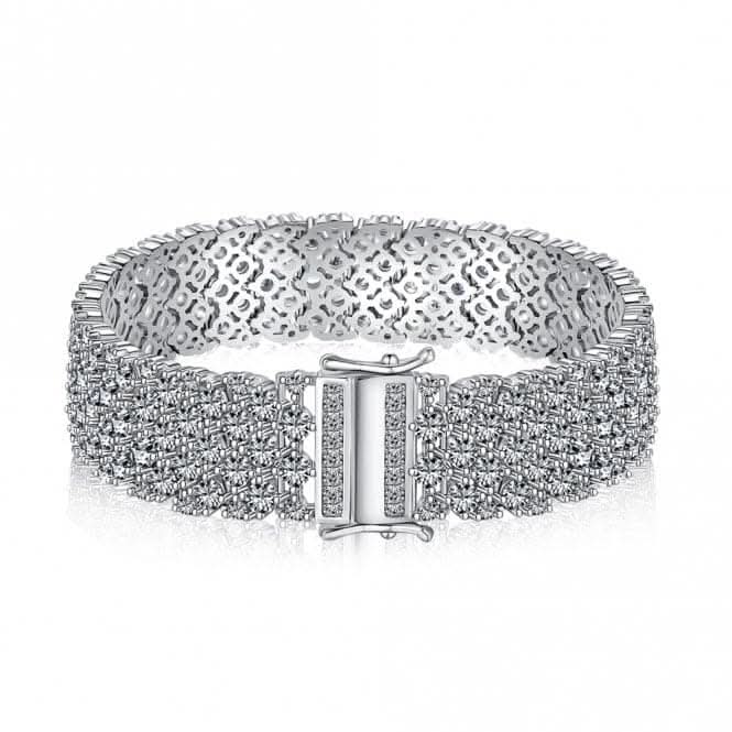 Sterling Silver Rhodium Plated Sparkling Stones Bracelet ERLB036