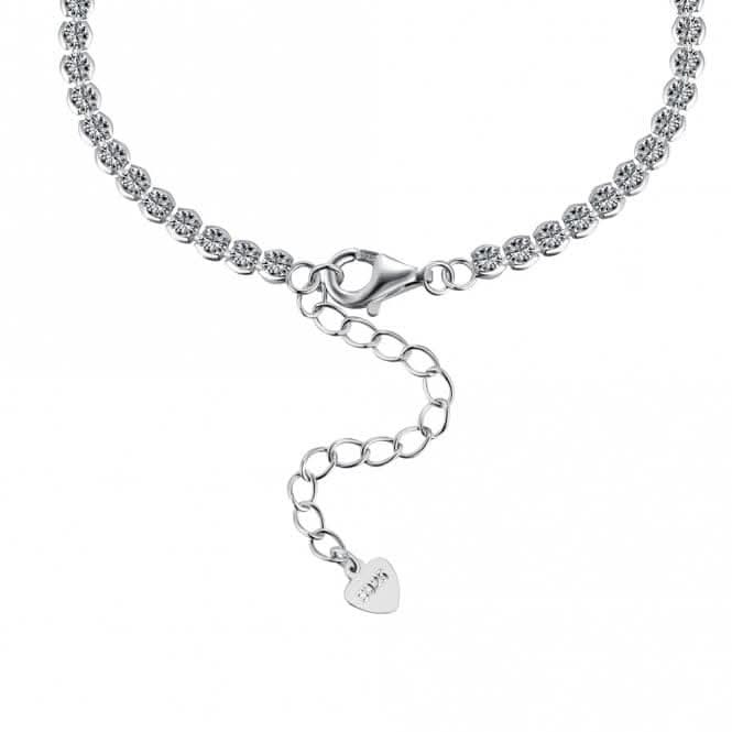 Sterling Silver Rhodium Plated Zirconia Bracelet ERLB034