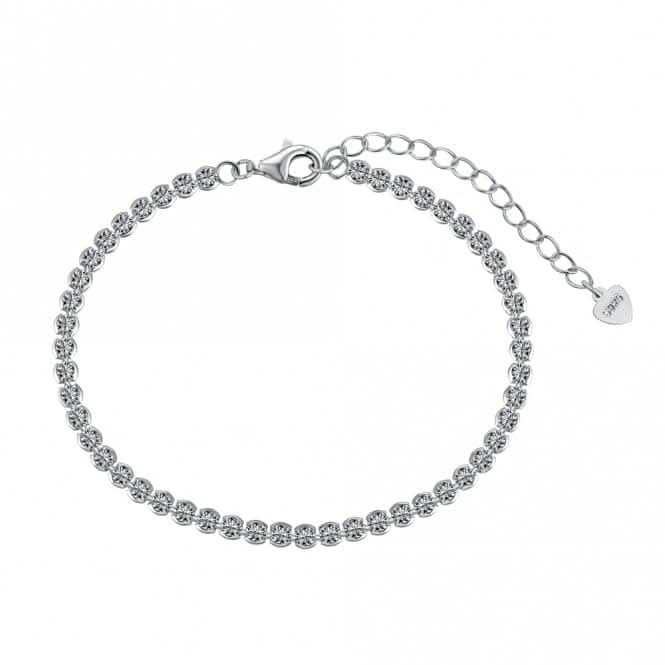 Sterling Silver Rhodium Plated Zirconia Bracelet ERLB034