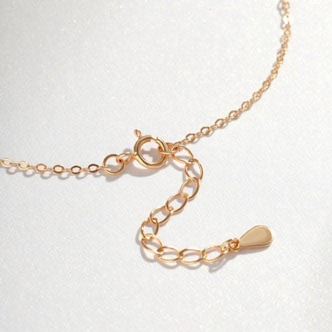 Sterling Silver Rose Gold Plated White Lucky 4 Leaf Bracelet ERLB043