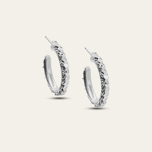 The Silver Hebe Hoops