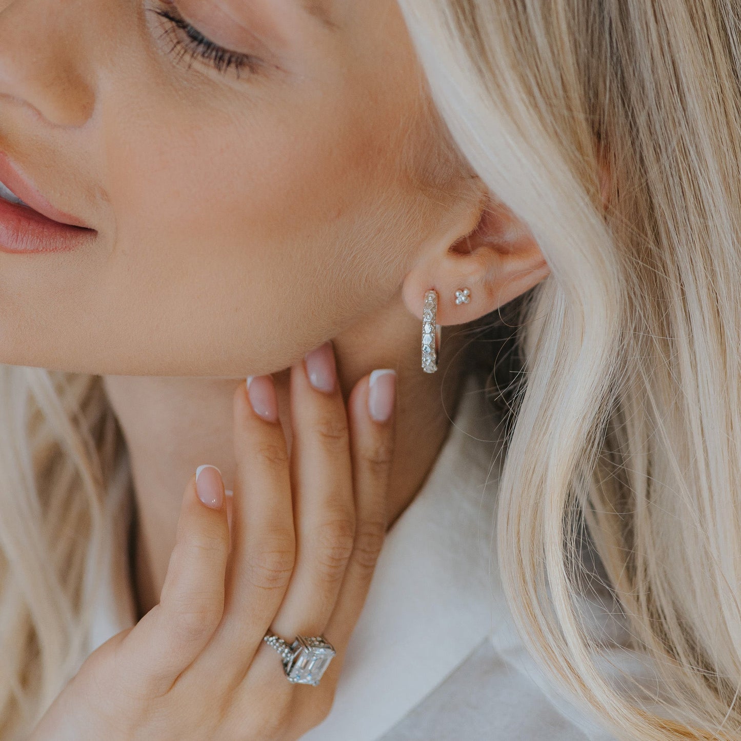 The Silver Hebe Hoops