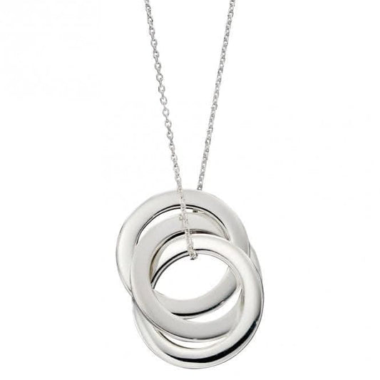 Triple Interlinked Circles Necklace N4454