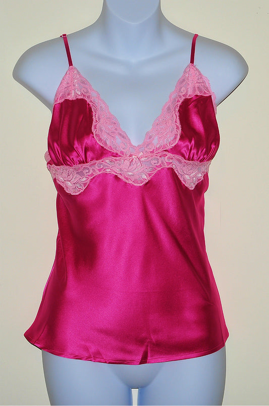 Mary Green Stretch Silk Satin Camisole with Lace (SD18)